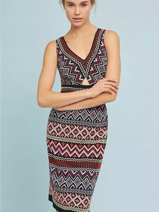 Anthropologie Dresses & Skirts - Anthropologie Akemi + Kin geo-embroidered column midi petite dress- 00P